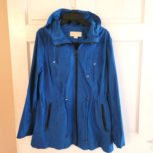 Michael Michael Kors - Cobalt Blue Windbreaker Rain Jacket Sz L